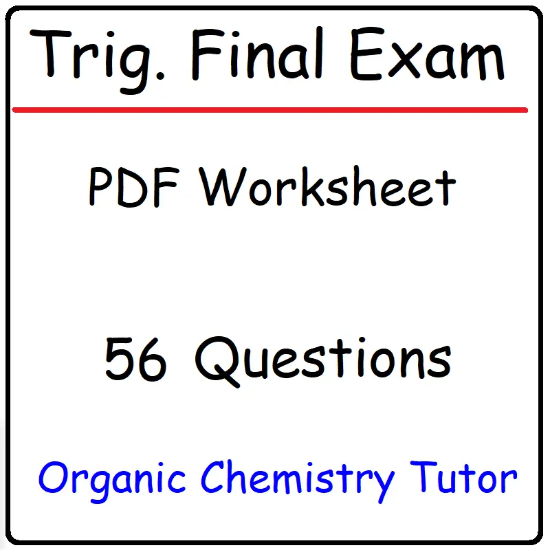 Trigonometry Final Exam Worksheet