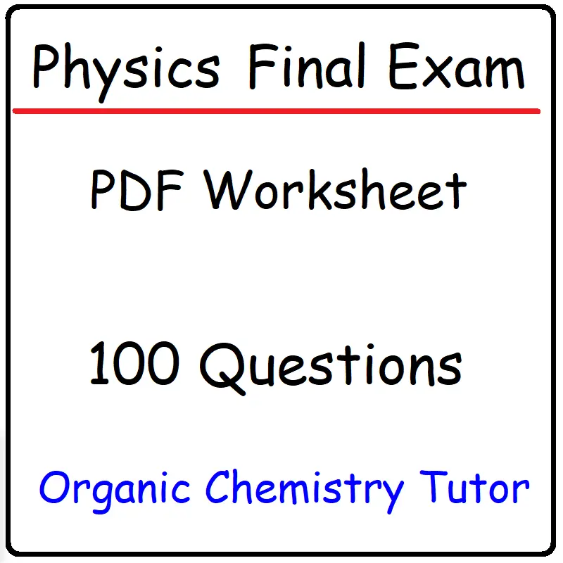 Physics 1 Final Exam Worksheet